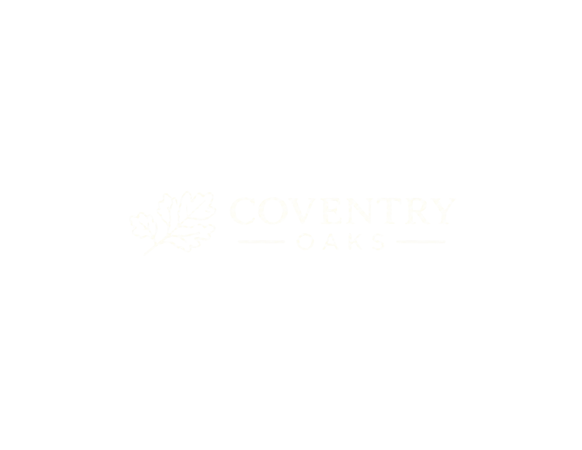 A logo with the text "COVENTRY OAKS" and a leaf design.